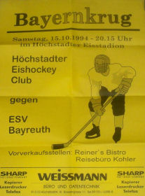 Werbeplakat des Höchstadter EC