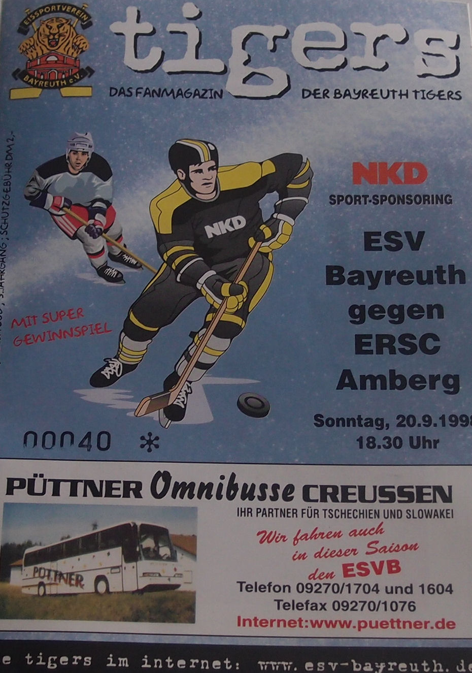 ESVB Stadionheft Saison 1998 / 1999